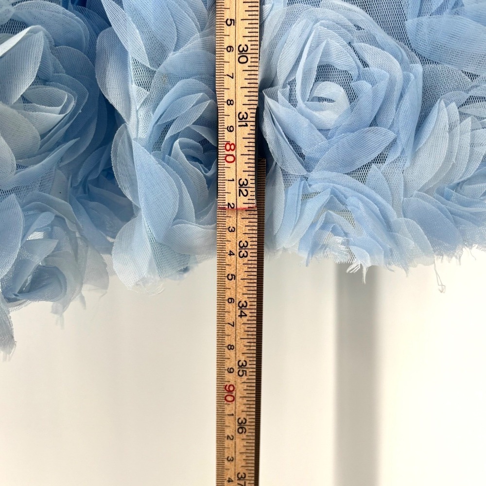 NWT Dress The Population Melanie Blue Rosette Mini Dress US 8/10 Hoco Prom Party - Picture 12 of 12